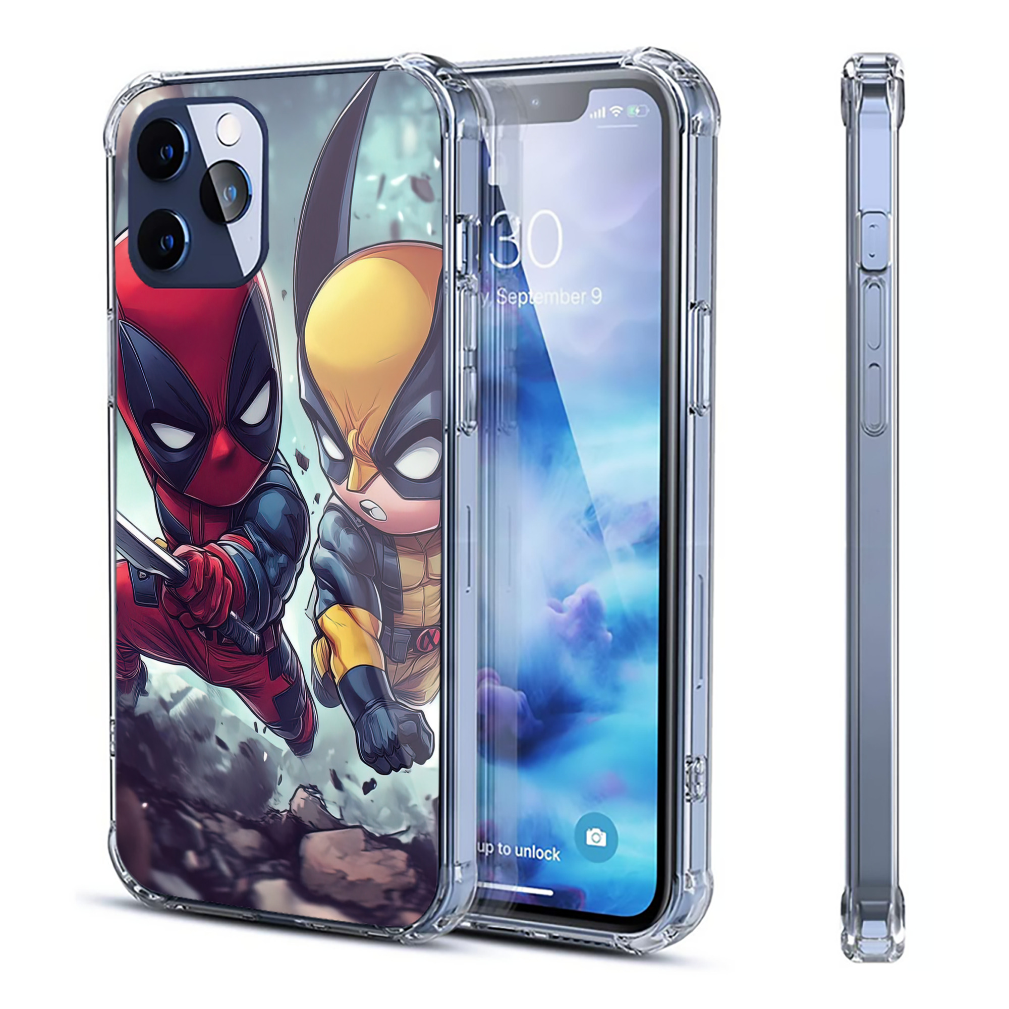 （画像用） Deadpool デッドプール 【iPhone 12シリーズ対応】透明スマホケース（クリアソフトケース）
